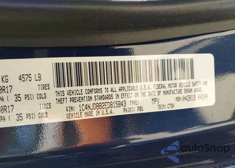 2014 Jeep Compass Sport from USA, damaged, VIN 1C4NJDBB2ED815843